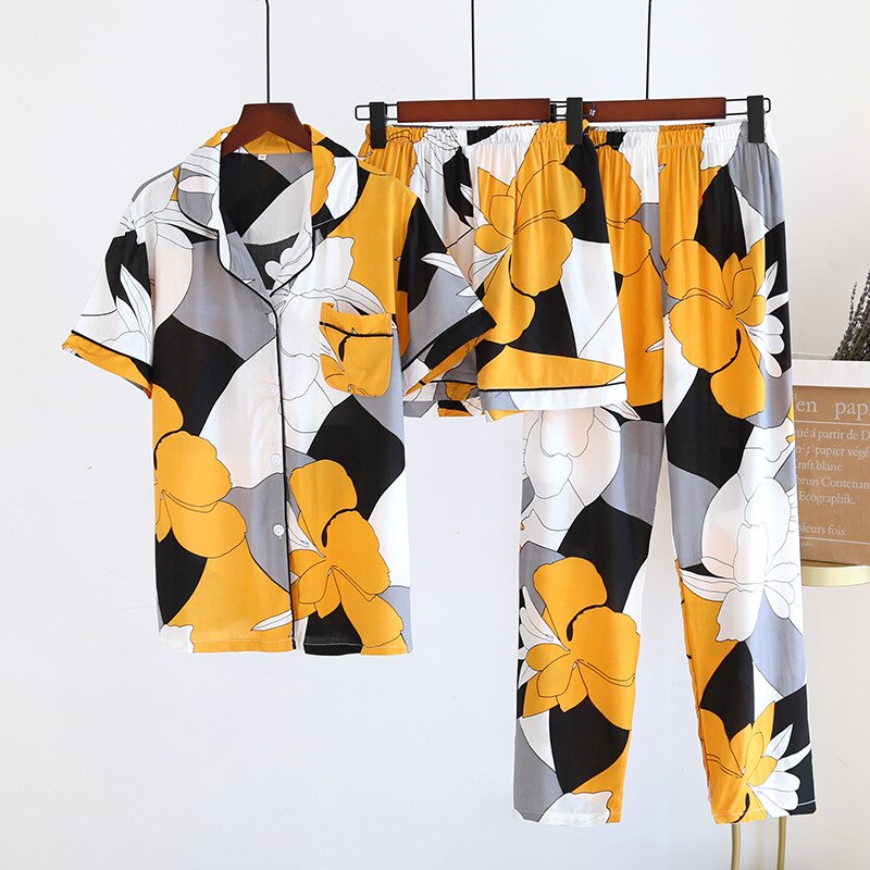 Maternity Women Clothes Summer Breastfeeding Pajamas For Pregnancy Women Cotton Short Sleeve Top+Short 3pcs Outerfit