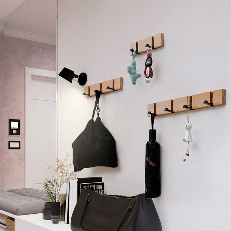 Nordic home decor nailless folding coat hook hook gang soveværelse dør hat tøjstativ bøjle køkken toilet vægbeslag krog