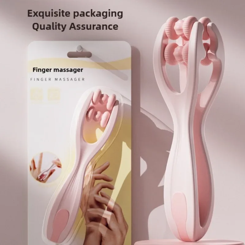 Finger Massager Dual-Row Roller Easy Use Relieve Finger Fatigue Promote Blood Circulation Portable Roller Finger Massager