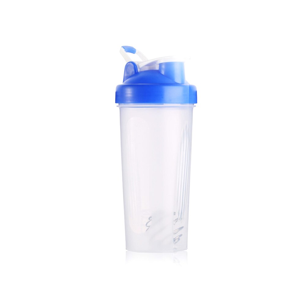 Shaker flaske valleproteinpulver blandingsflaske sports ernæring protein shaker fitness vandflaske: Klar
