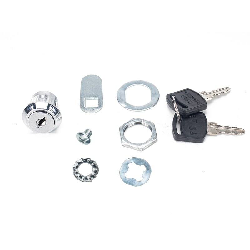 4PCS 15mm RV Door Lock and Drawer Tube Cam Lock with 8 Key Cylinders and Galvanized Surface, Chrome