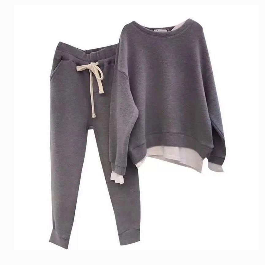 Female Sweat Suits 2 Piece Set Women Streetwear Sporting Suit Winter Jogging Suits for Women Polyester Sweat Suits