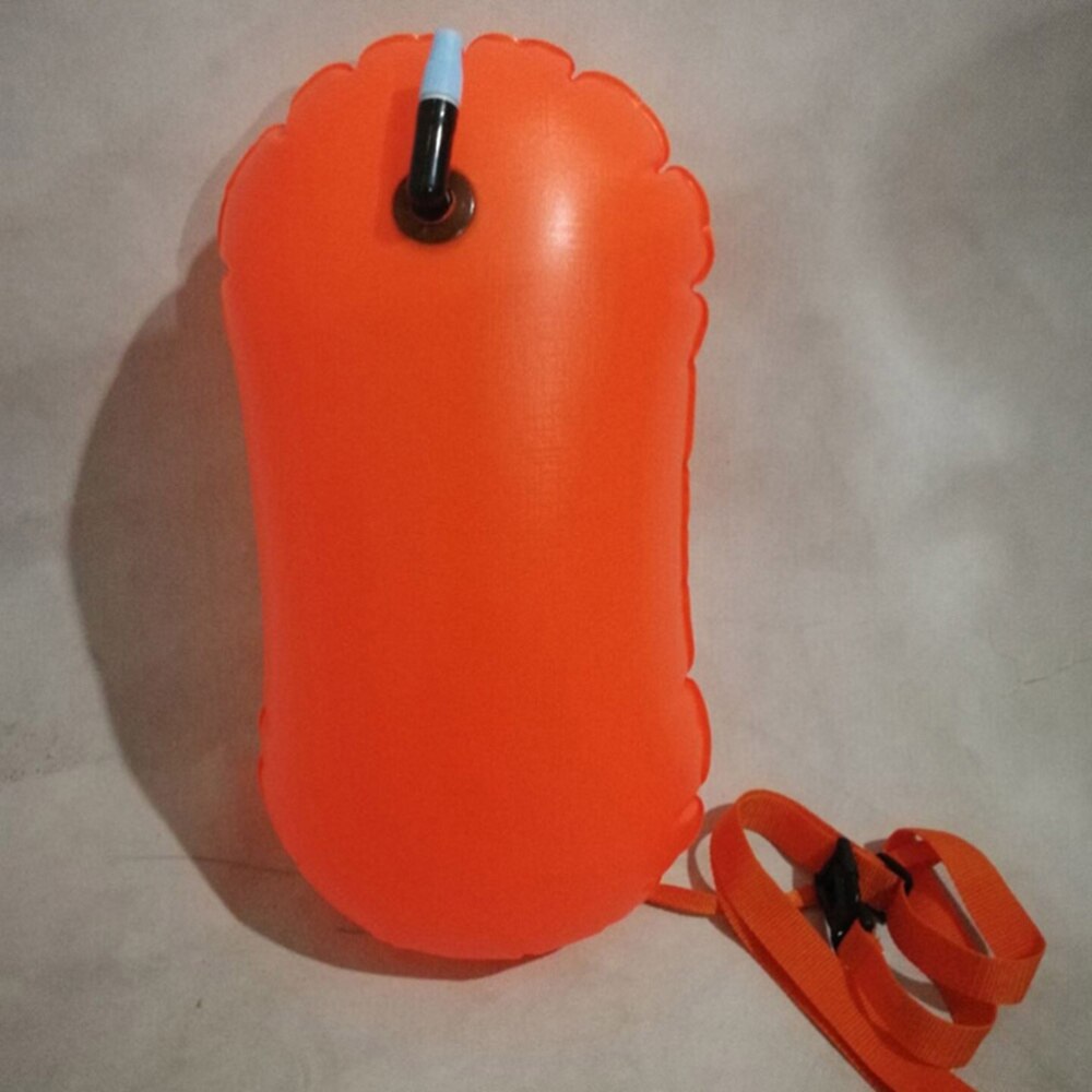 Ultraleichter, wasserdichter sicherheits-schwimmsack, aufblasbarer freiwasser-schwimmsack für schwimmer, triathleten, schnorchler und surfer (orange)