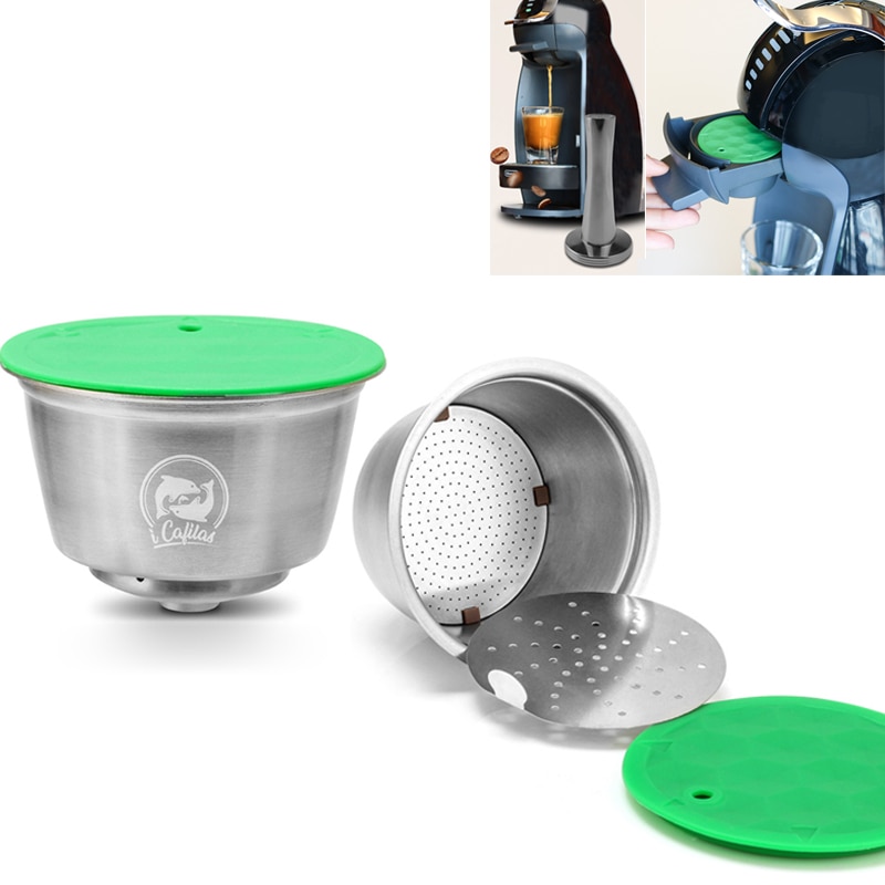 Rustfrit stål genanvendelig kapsel til dolce gusto til nescafe kaffemaskine til illy metal filtermalet