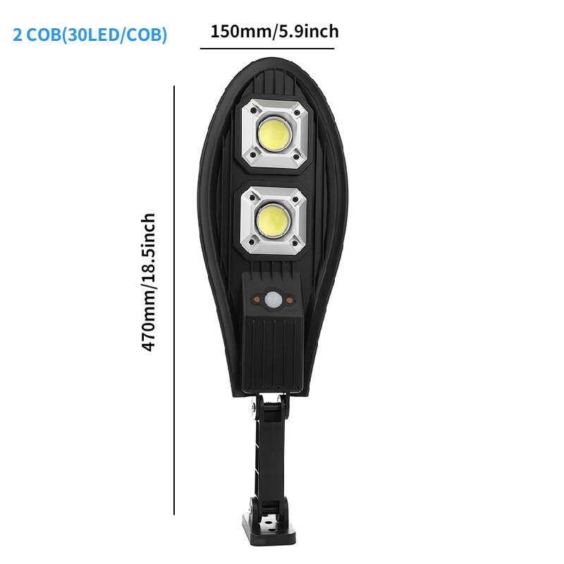 LED Solar Street Light Outdoor Wall Lamp COB PIR Motion Sensor Remote Control Waterproof Garden Yard Porch Garage Night Lamps: Solar Light-2COB Big