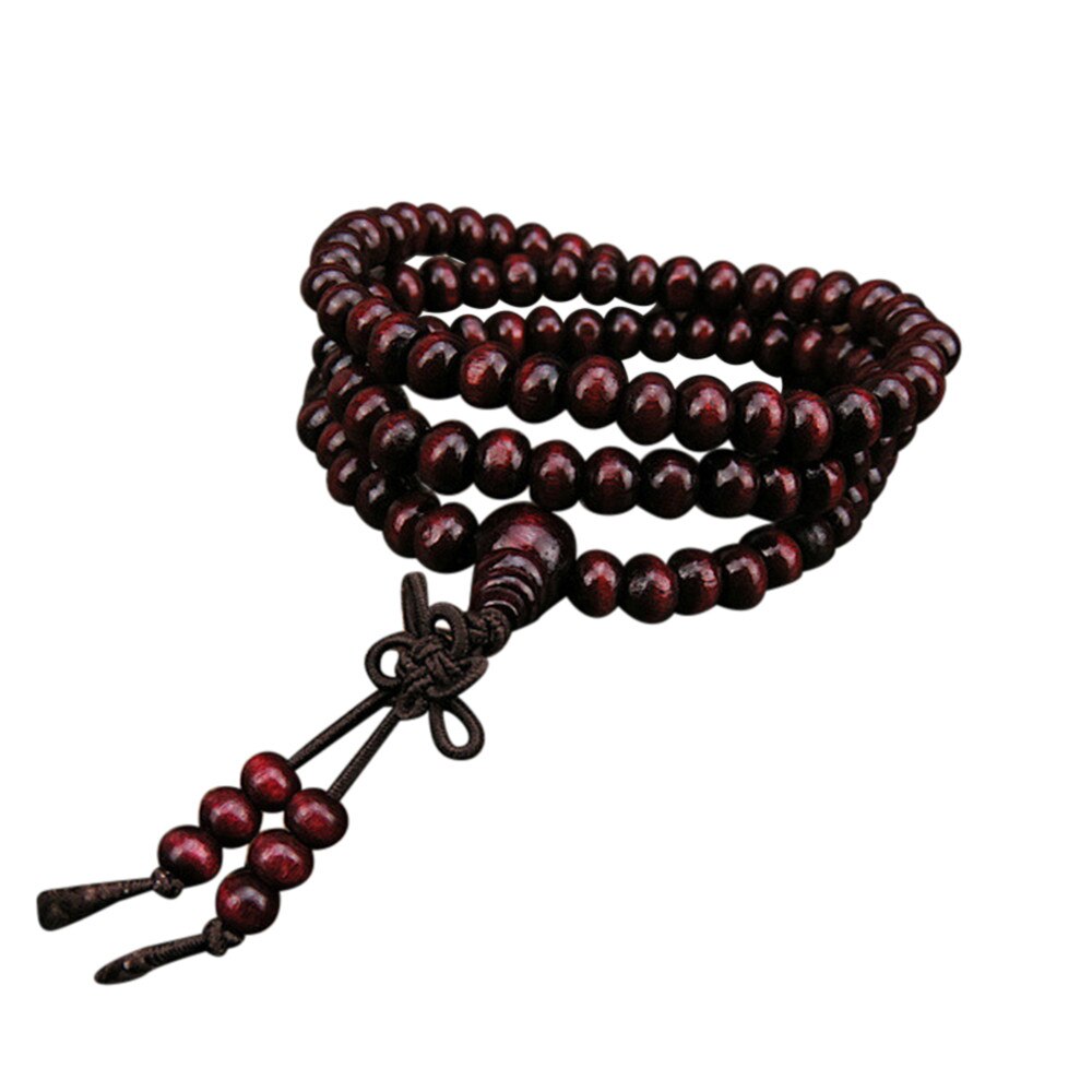 6mm Natural Sandalwood 108 Wooden Beads Bead Bracelet Jewelry украшения бижутерия bracelet femme: E