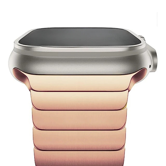 Stainless Steel strap for Apple Watch Ultra band 49mm 44mm 45mm 40mm 41mm 42mm 38mm Metal Bracelet iWatch series 9 7 6 3 5 8 se: BLACK WHITE / 22mm