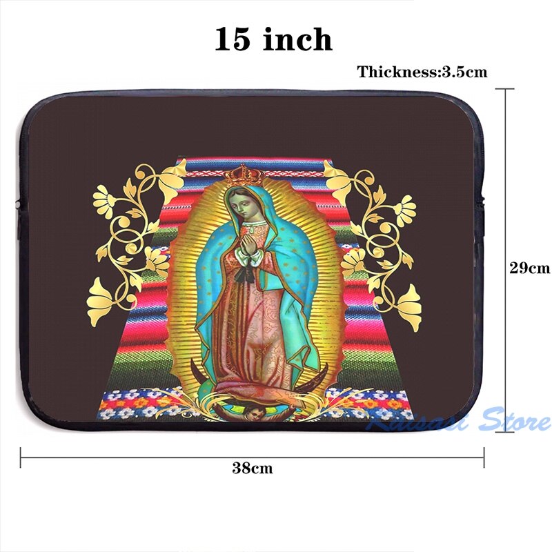 vår dame av guadalupe jomfru mary zarape 08 usb lade ryggsekk menn skolesekker kvinner bag reise laptop bag: laptop bag 15 i