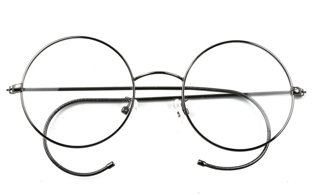 47mm Agstum Antique Vintage Round Glasses Wire Rim Eyeglasses Spectacles Prescription Optical Rx: Gray