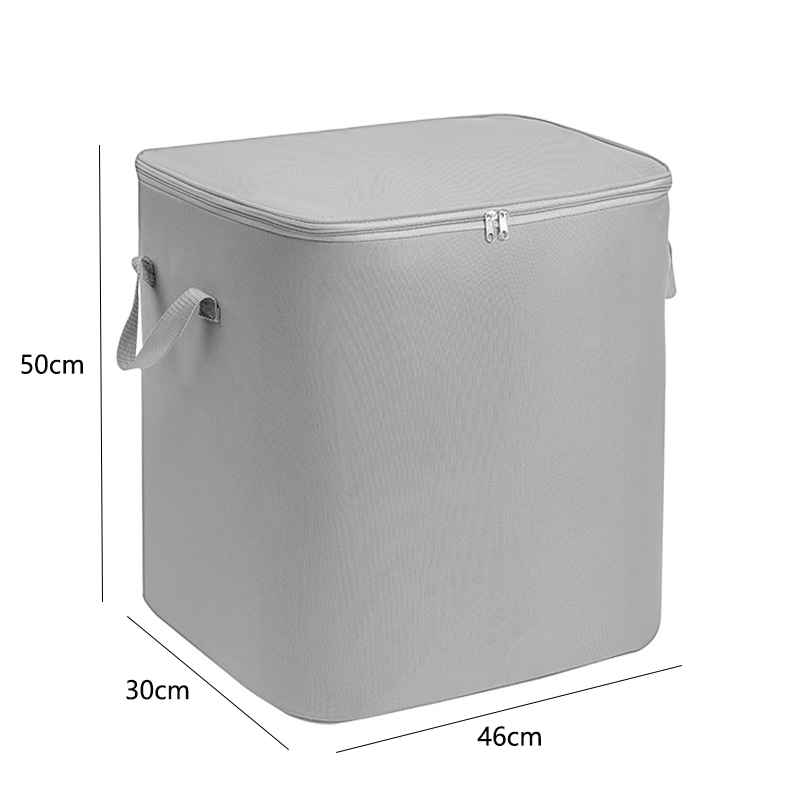 Oxford cloth Clothes Quilt Storage Bag 62L 82L Folding Wardrobe Organizer for Clothing Pillow Blanket Washable Clothes Organizer: Heighten Gray