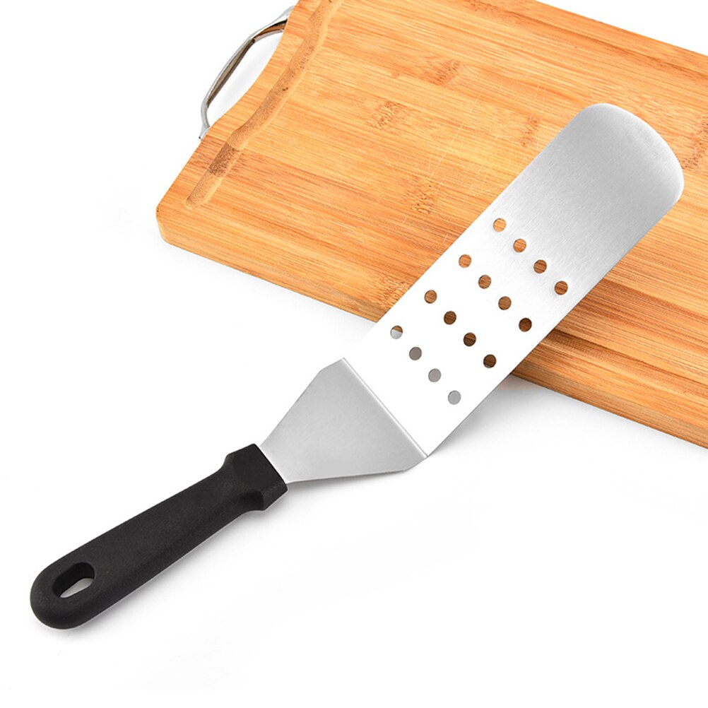 2 stk slitesterk hamburgerbiff pannekakespade i rustfritt stål skrape snurredskap til grille