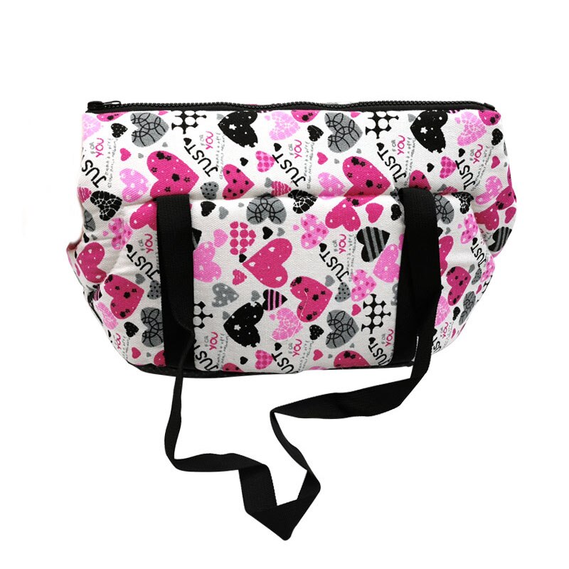 Sac à bandoulière de transport pour chien, sacoche de voyage pour animal de compagnie, pour chien, chat, chiot, Chihuahua, carlin, petit chien, S/L: Heart / 55x26x27cm