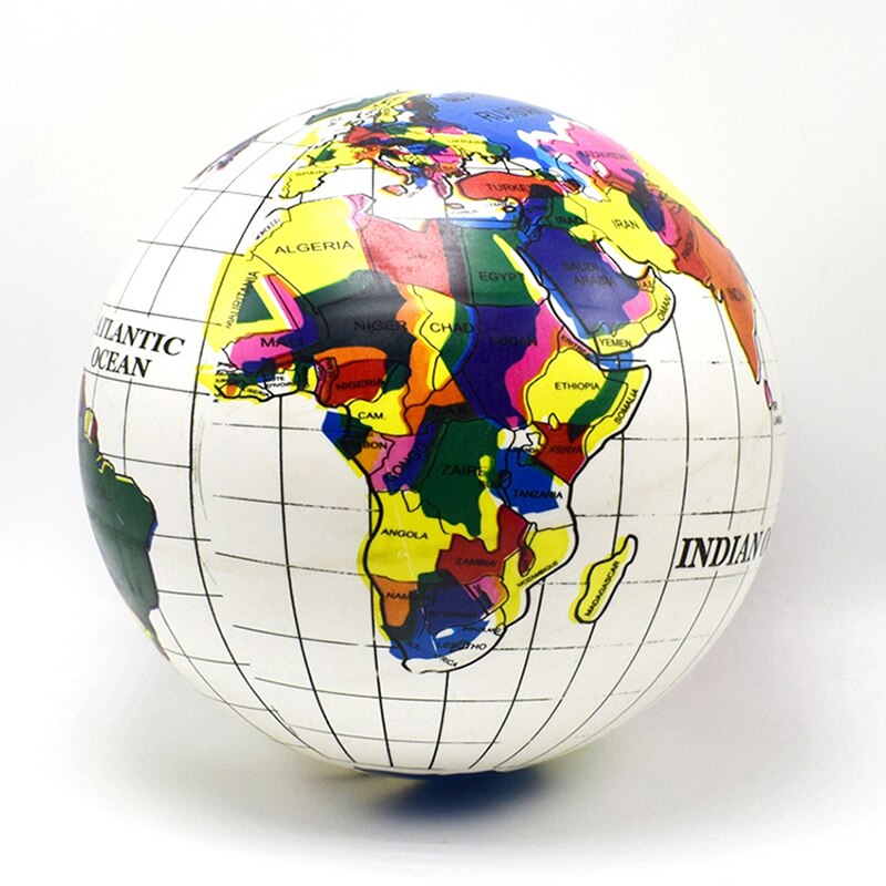 30cm Inflatable Globe World Earth Ocean Map Ball Geography Learning Educational Beach Ball Kids Toy home Office Decoration