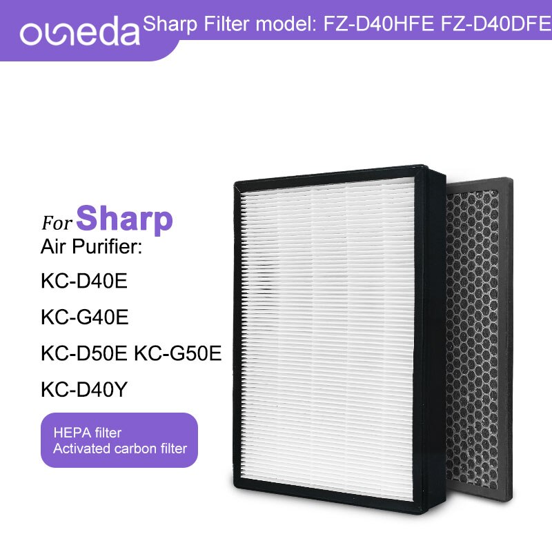 2 Stck Scharf Luftreiniger KC-D40E KC-G40E KC-D50E KC-G50E KC-D40Y Scharf Luftreiniger Filter FZ-D40HFE FZ-D40DFE Luft Reiniger Hause