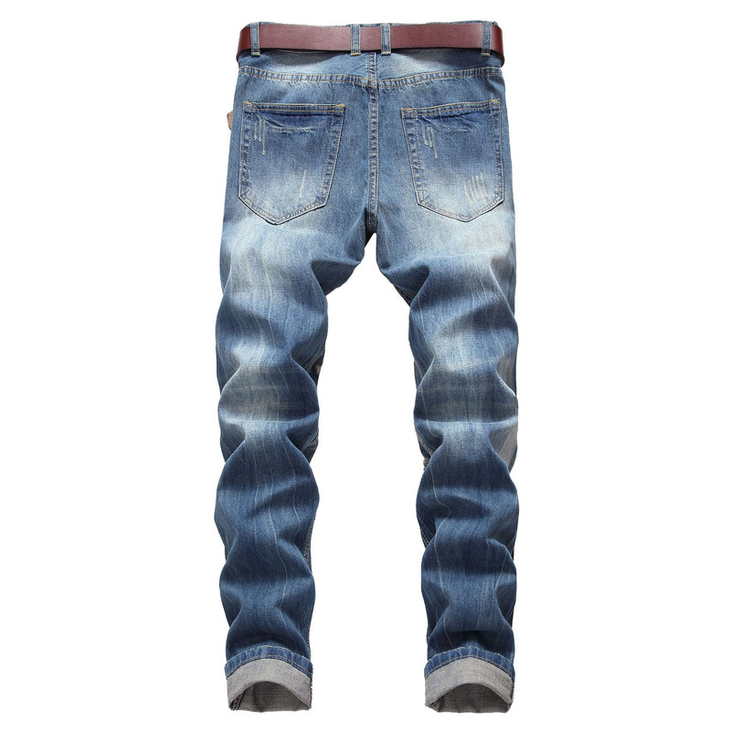 Dant Bulun hommes déchiré jean crayon pantalon trou Long pantalon décontracté déchiré jean Hip Hop vêtements droit Denim pantalon pour homme