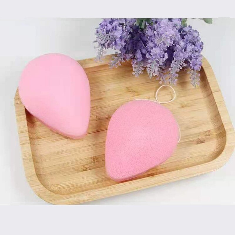 Forma de gota de agua esponja Natural Konjac Konnyaku cosmético Puff Facial piel de la cara limpiar esponja de maquillaje al por mayor herramientas de belleza