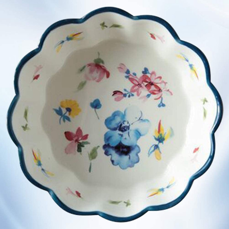 Personality Ceramic Salad Bowl Soup Dessert Bowls Suit For Fruits Candy With Exquisite And Pattern