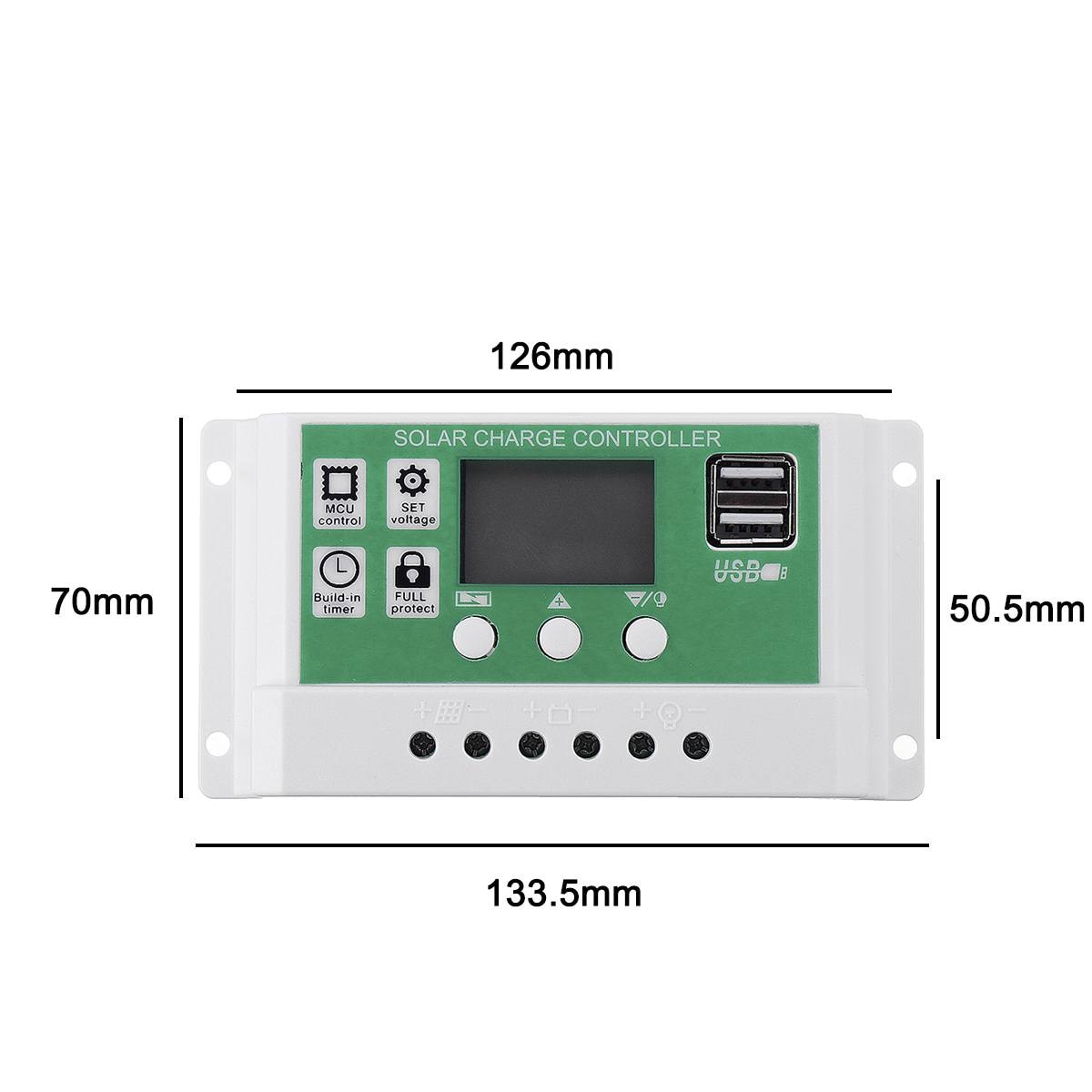 Panel Solar Flexible de 12/24V, 30W/50W, controlador 10A-30A, cargador de coche para RV, barco, pantalla LCD, controlador de carga de Panel Solar PWM: 30A