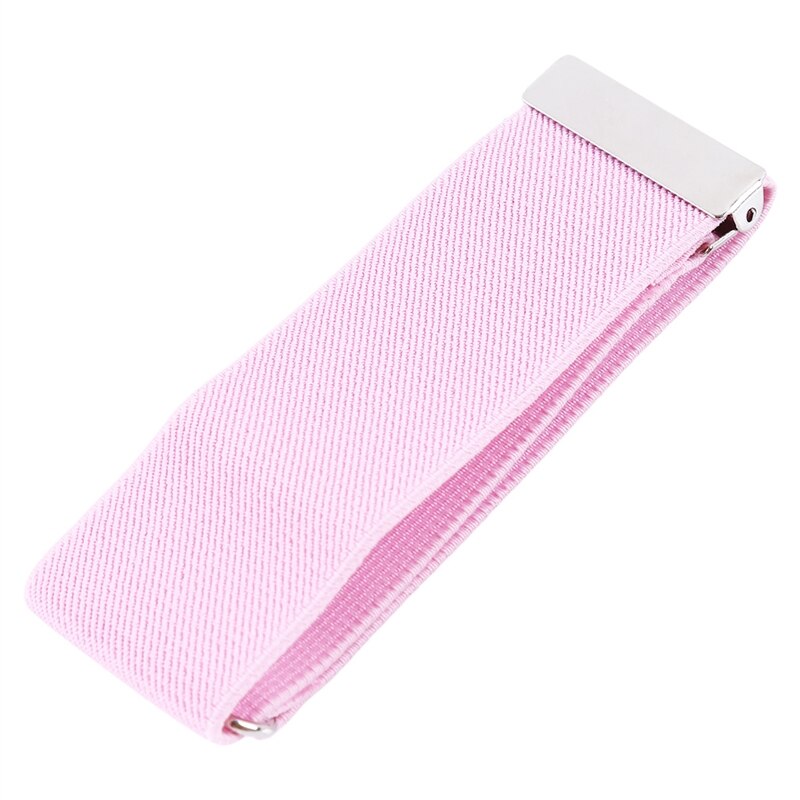 Hommes manches jarretières supports solide bras bandes manches chemise marié élastique jarretière Bracelet en métal pour dames bretelles antidérapantes: pink