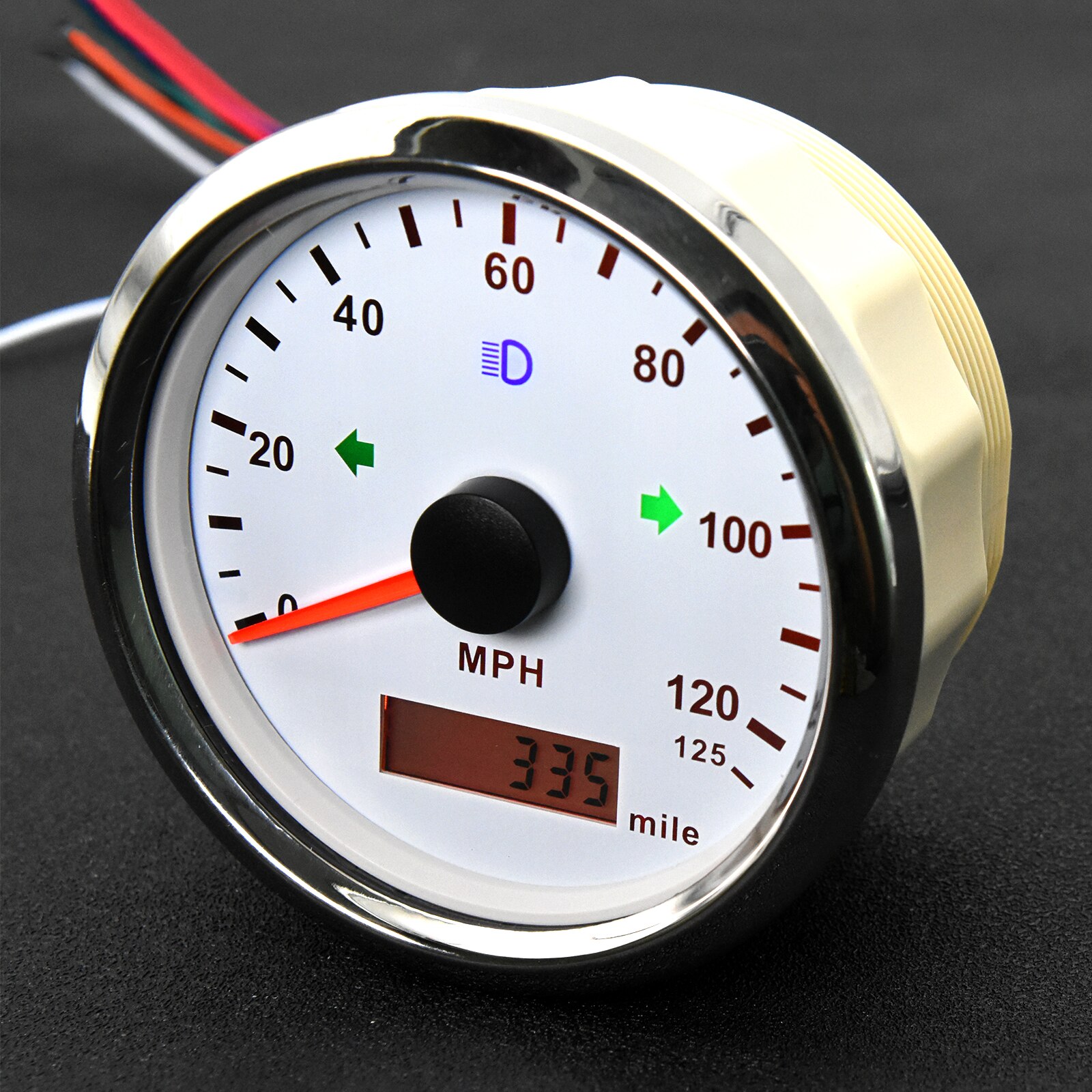 Velocímetro GPS clásico para coche y motocicleta, medidor de velocidad impermeable, 85mm, kilometraje Total ajustable, 9-32V, con retroiluminación