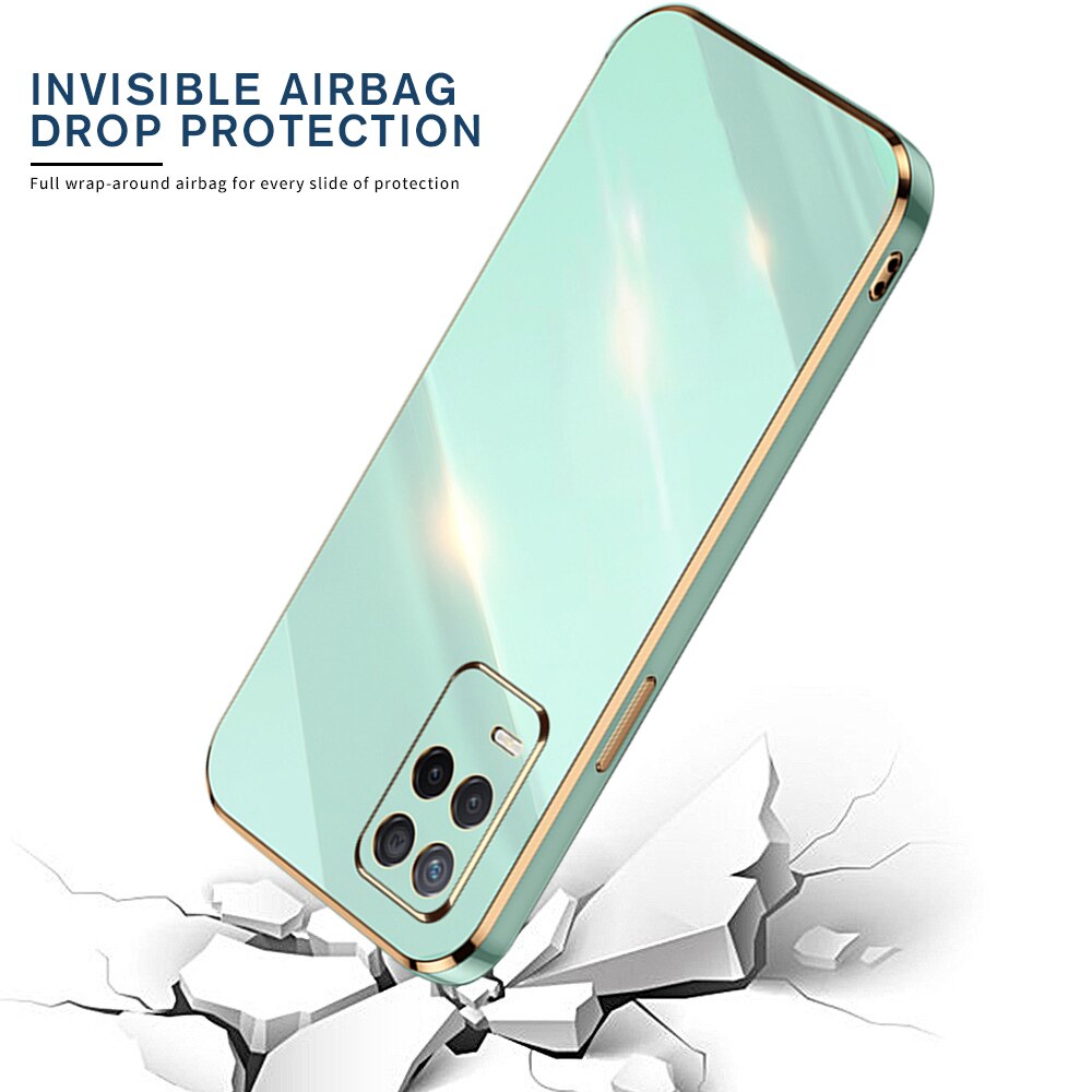 Electroplating Straight Edge Protective Case For Oppo Realmy 8 Pro Anti-Knock Back Cover For Realmi 8 Realmy8 8Pro 4G 5G Fundas