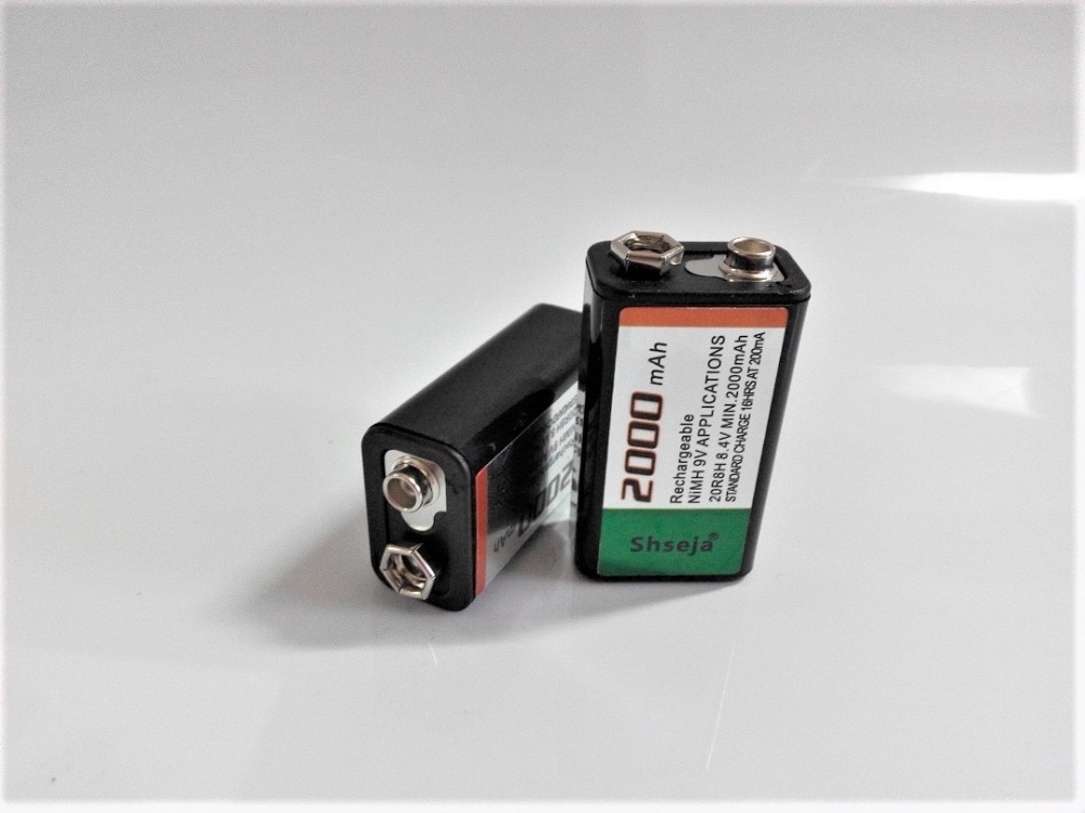2pcs 2000MAH 9v Ni-MH battery Universal 9v charger