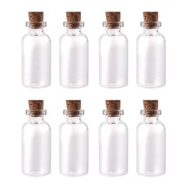 ! 8 stuks Mini glazen fles met kurk/kleine glazen flessen/Mini fles/Mini fles met kurk 22x50mm Transpare