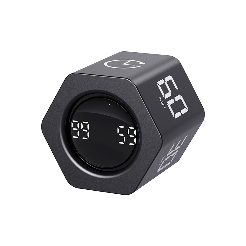 Productiviteit Timer Productiviteit Kubus Timer Zwaartekrachtsensor LED-display 5-vooraf ingestelde tijd Tijdbeheer voor kinderen Keuken Countdown Timer: green