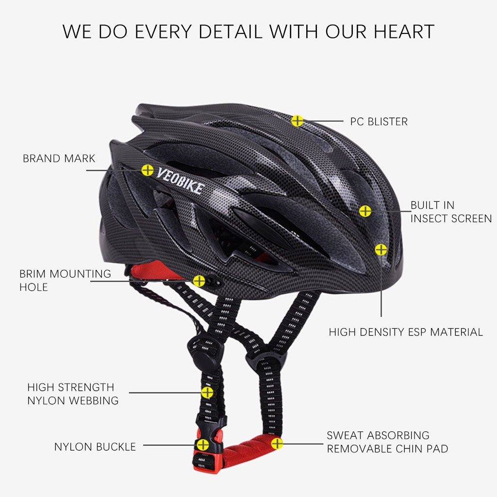 40# Bicycle Helmets Ultralight Outdoor Bicycle Helmet Cycling Bike Split Helmet Mountain Road Bike Cycling Bicycle Helmets