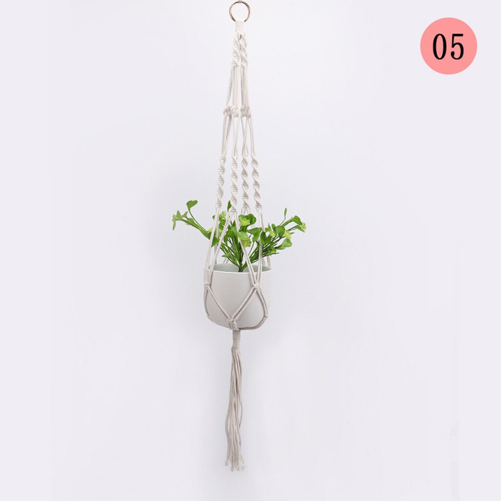 Bohemian Handmade Macrame Plant Hanger Flower Pot Hanger For Wall Decor Courtyard Garden Hanging Planter Hanging Basket