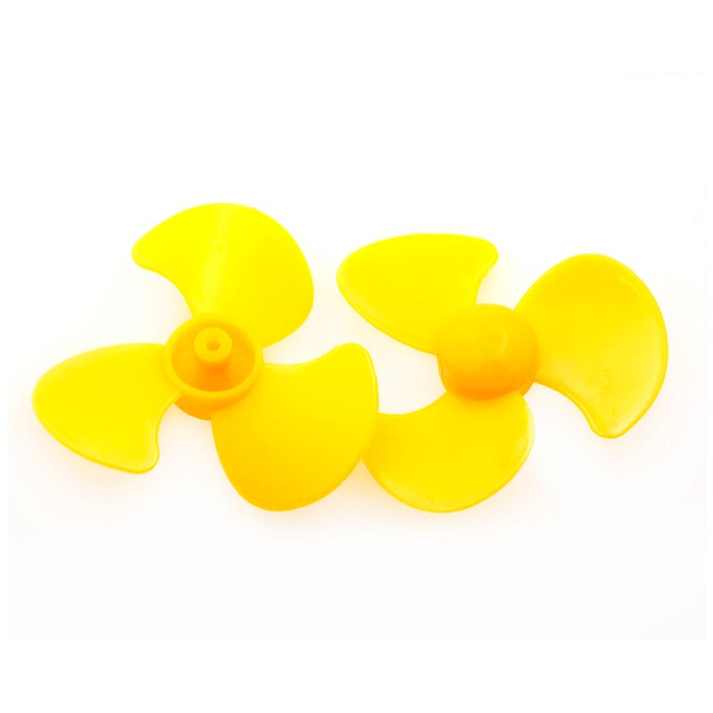 1 conjunto dc micro 130 motor de engrenagem com lâmina de ventilador pequena hélice 3-6v para arduino experiência diy: 2-fan yellow