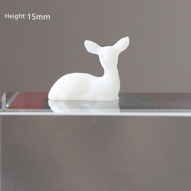 3 sztuk 3D trójwymiarowy las mikro krajobraz wypełniacz akcesoria przezroczysta żywica epoksydowa klej DIY wypełniacz dekoracje ełk deer tryb: Style 9