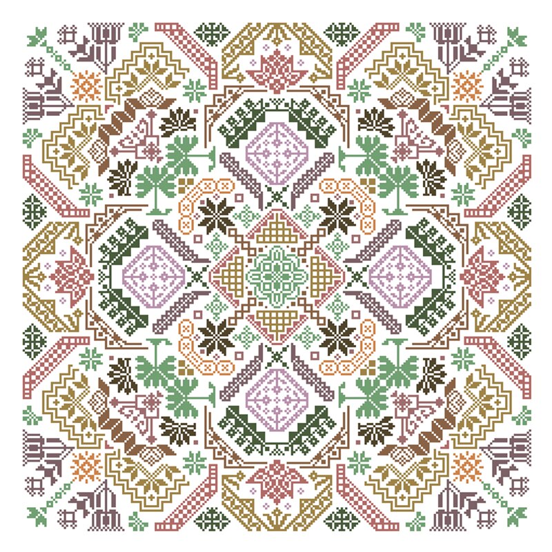 Geometric puzzle A cross stitch kits 18ct 14ct 11ct unprint fabric cotton thread DIY embroidery kit home wall decoration