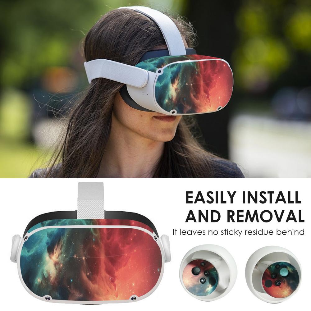 Vinyl Stickers For Oculus Quest 2 VR Headset Virtual Reality Decals Protetcive PVC Skin For Oculus Quest2 Vr Accessories