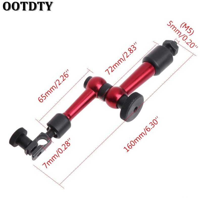 OOTDTY Universal Flexible Magnetic Metal Base Holder Stand for Dial Indicator Flexible Arm Dial Gauge Tool