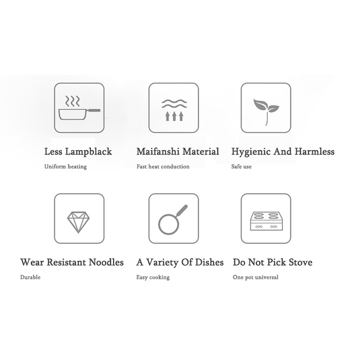 Aluminum Non Stick Frying Pan Maifan Stone Pan Omelette Fry Pan Universal Heat Conduction Fast for Induction Gas Oven 26cm