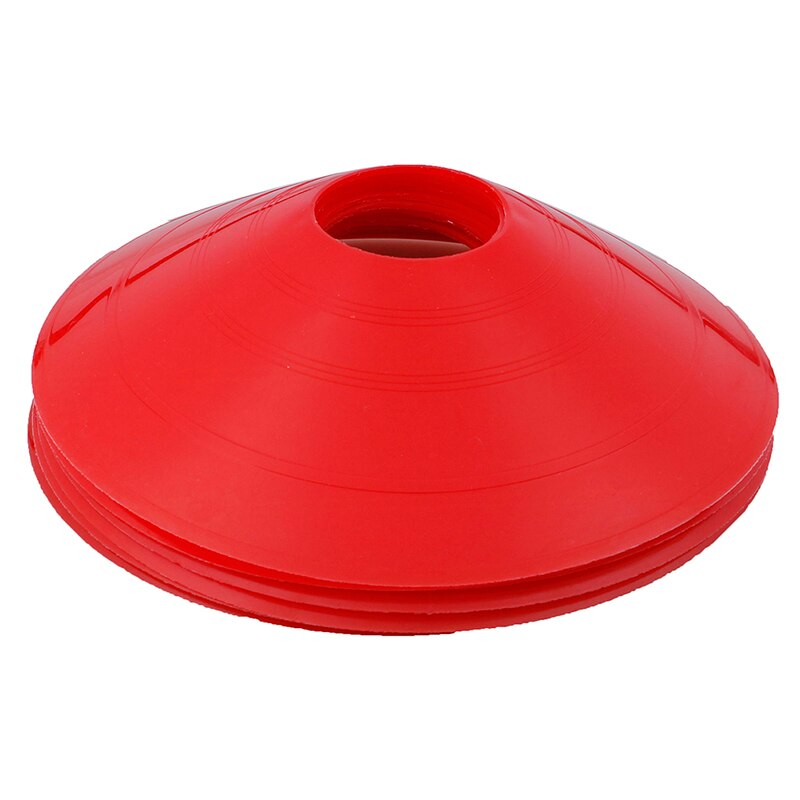 Soccer Training Sign Dish Pressure Resistant Cones Marker Discs Marker Bucket PVC Sports Accessories: Red