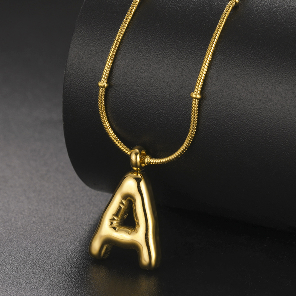 Collier avec lettres My Shape, ballon initial, pour femmes, pendentifs Alphabet A-Z en acier inoxydable, 26 lettres, bijoux à la