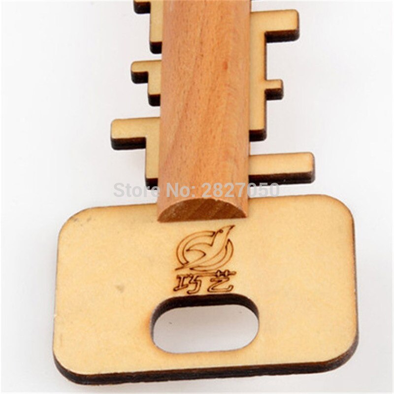 Unlock Key Clicking Blocks Wooden toy Classical Kong Ming Lock Intelligent Educational Block toys for children