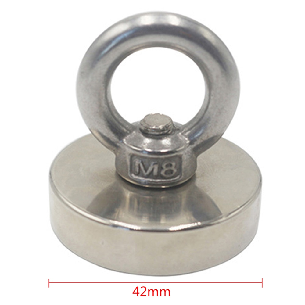 42Mm Sterke Salvage Magneet Pot Vissen Magneet Diepzee Salvage Vissen Magnetische Haak Neodymium Magneet Schat Hunter Houder