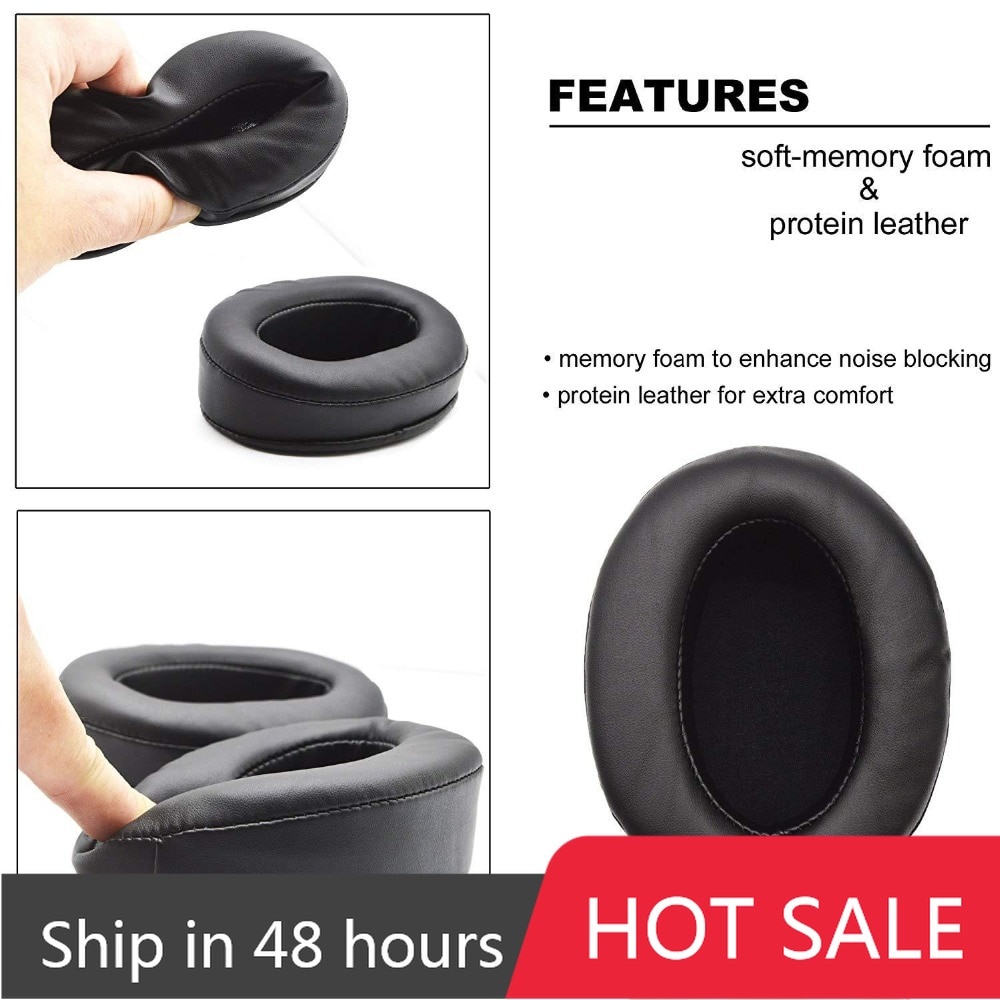 Replacement Angled Foam Ear Pads Cushions for Brainwavz HM5 For ATH-M50X for Sony MDR V6 Fit Many Headphones