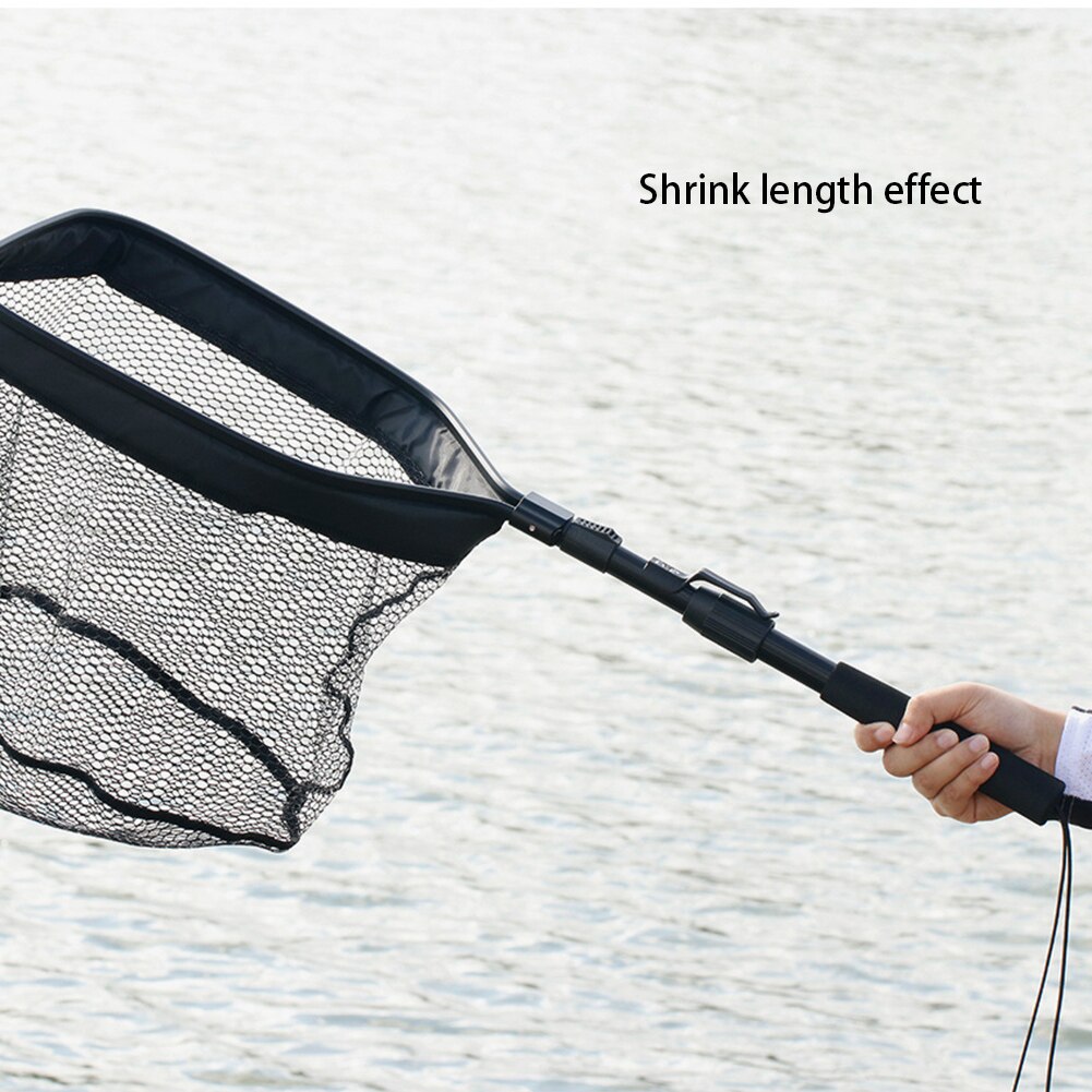 Portable Fishing Net Aluminum Folding Fishing Landing Net Trap Mesh Tackle Gear for Fisherman Angler Fish Tool