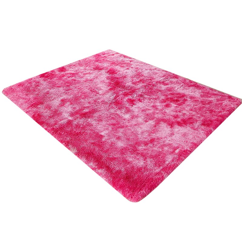 Absorberend tapijt voor de slaapkamer tie dye pluche zacht tapijt voor de woonkamer slaapkamer antislip vloermatten stijlvol tapijt: Tie-dye roosrood