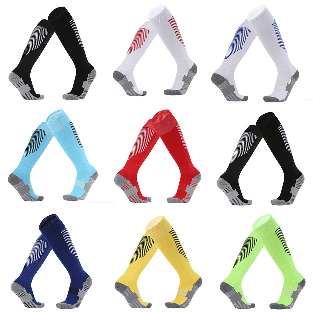 Cotton Football Socks Over the Knee Children High Tube Thickened Soles Non-slip Adult Men&#39;s tTraining Soccerl Socks