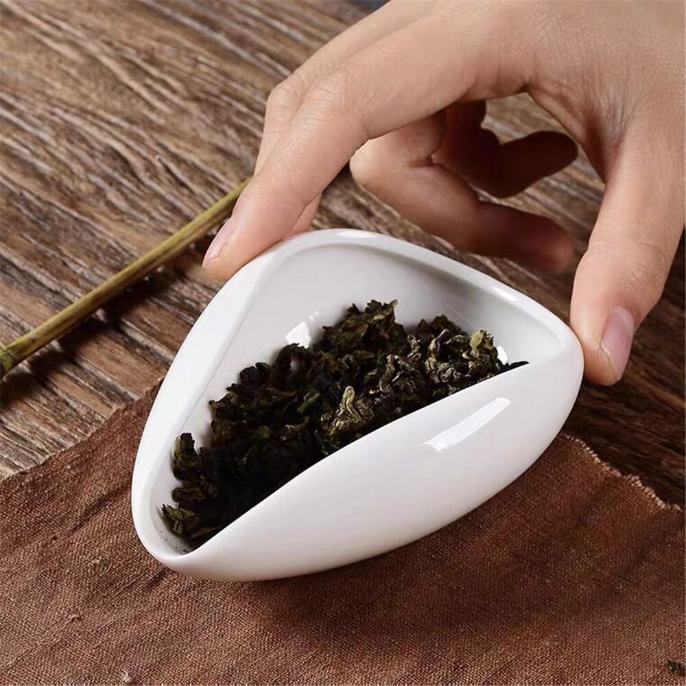 Hvid porcelæn cha he * te præsentation fartøj kung fu te tilbehør