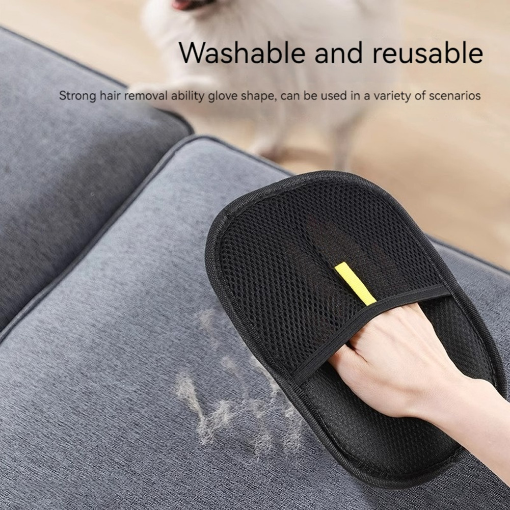 Pet Hair Remover Gloves Double Sided Antistatic Gloves Reusable Pet Fur Removal Mitt Hair Removal