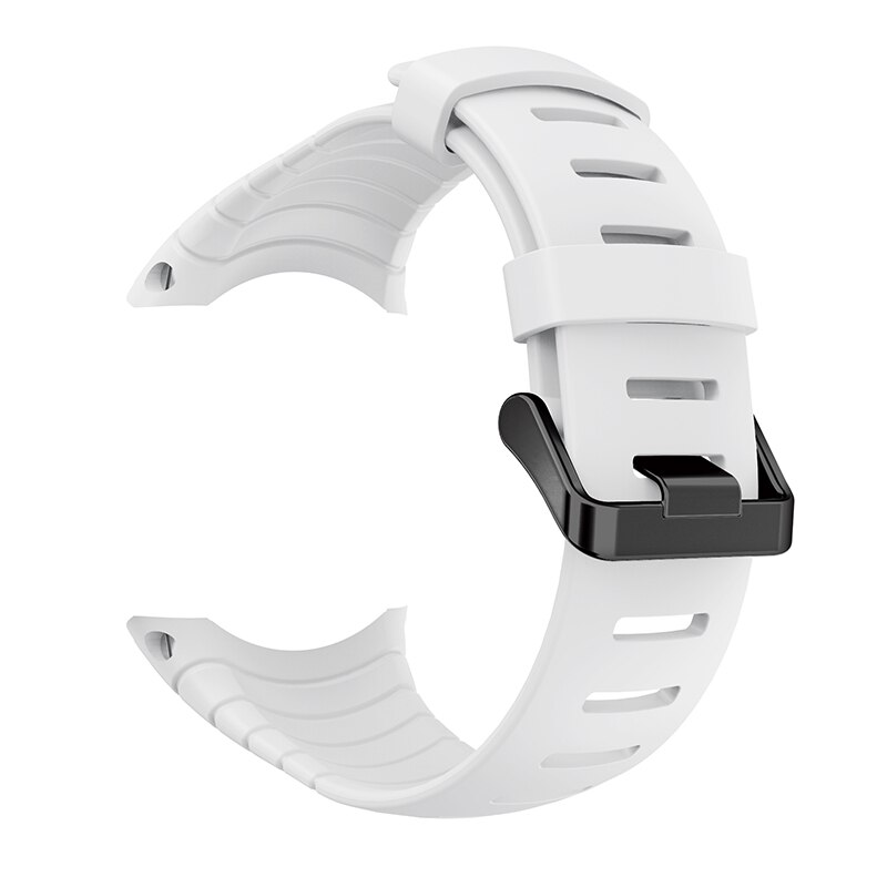 Yayuu Horloge Band Voor Suunto Core Zachte Siliconen Vervanging Pols Sport Bands Met Metalen Sluiting Voor Suunto Core Smartwatch: White