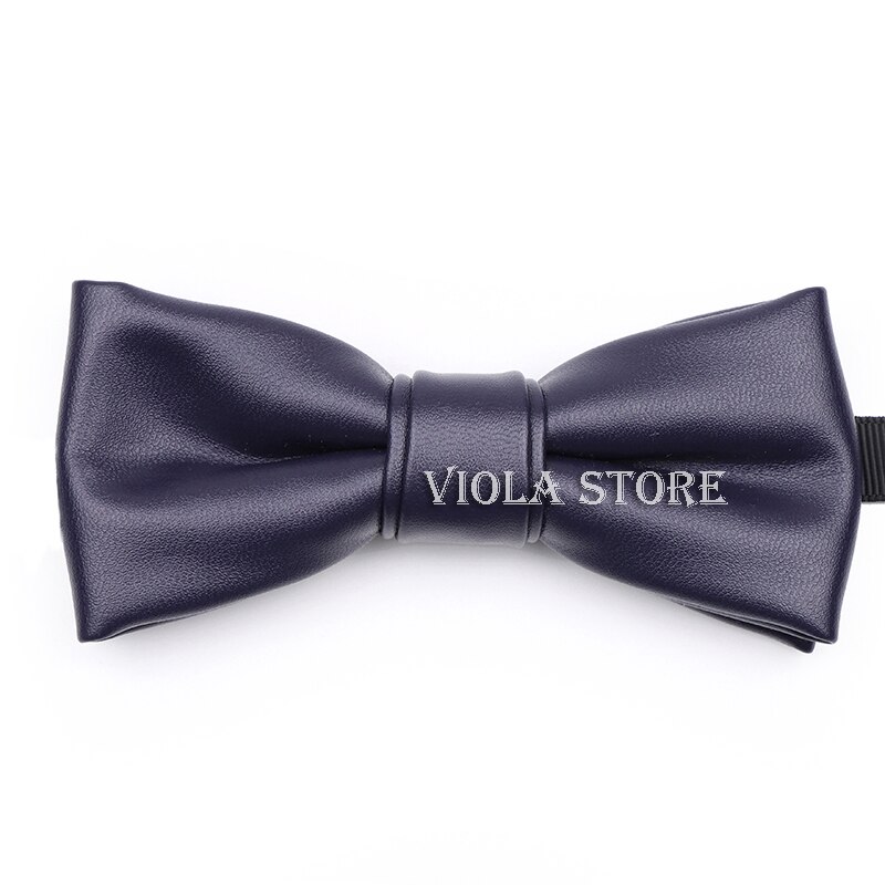 Cool PU Leather Bowtie Solid Classic Beige Pink Vintage Brown Red Green Blue Men Women Nightclub Party Butterfly Accessory: 03