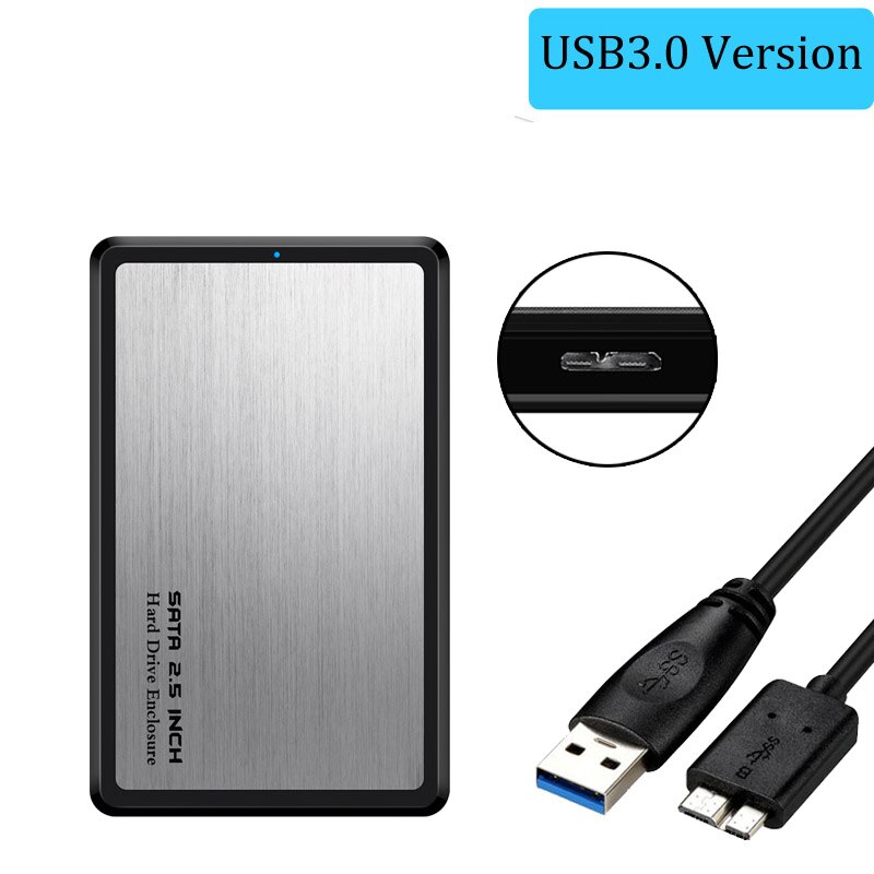 2.5 tums usb 3.0 to sata hdd fodral verktygsfritt stöd 6tb uasp protokoll hårddisk hölje aluminium & abs material: Aluminium silverfärgad
