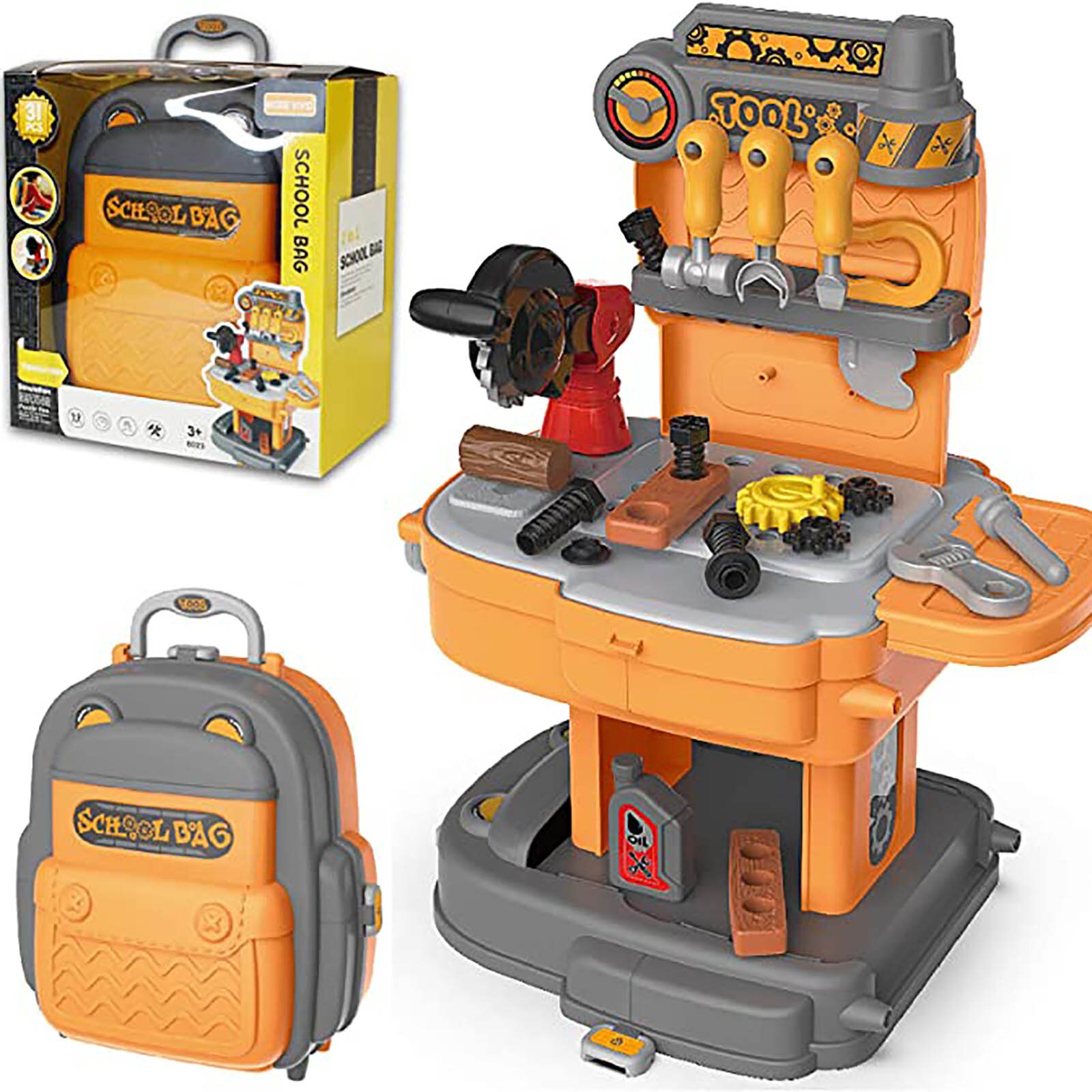 Bolsa herramienta juguetes niño juego de ingeniería conjunto de herramientas Kit de caja con funda de transporte juguetes para 3 años de de modelismo Zabawki Dla Dzieci